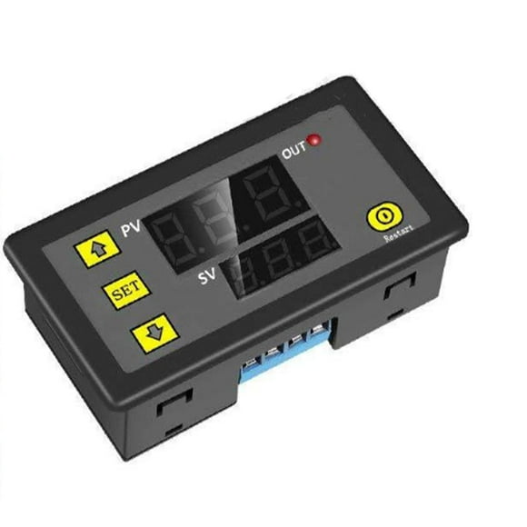 Module de commutateur de relais de minuterie, double affichage de contrôle précis d'énergie à faible consommation d'énergie 12V Module de relais de minuterie convivial 20A