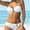 !White, variant on TEVEQ Women Bikini Split Swimsuit Set Neck Hanging U Decoration Two Swimsuit Set Swim Suits for Women 2025 Bikini Sets for Women Bathing Suit for Women Bikini 2025 New Triangle Bikini Sets