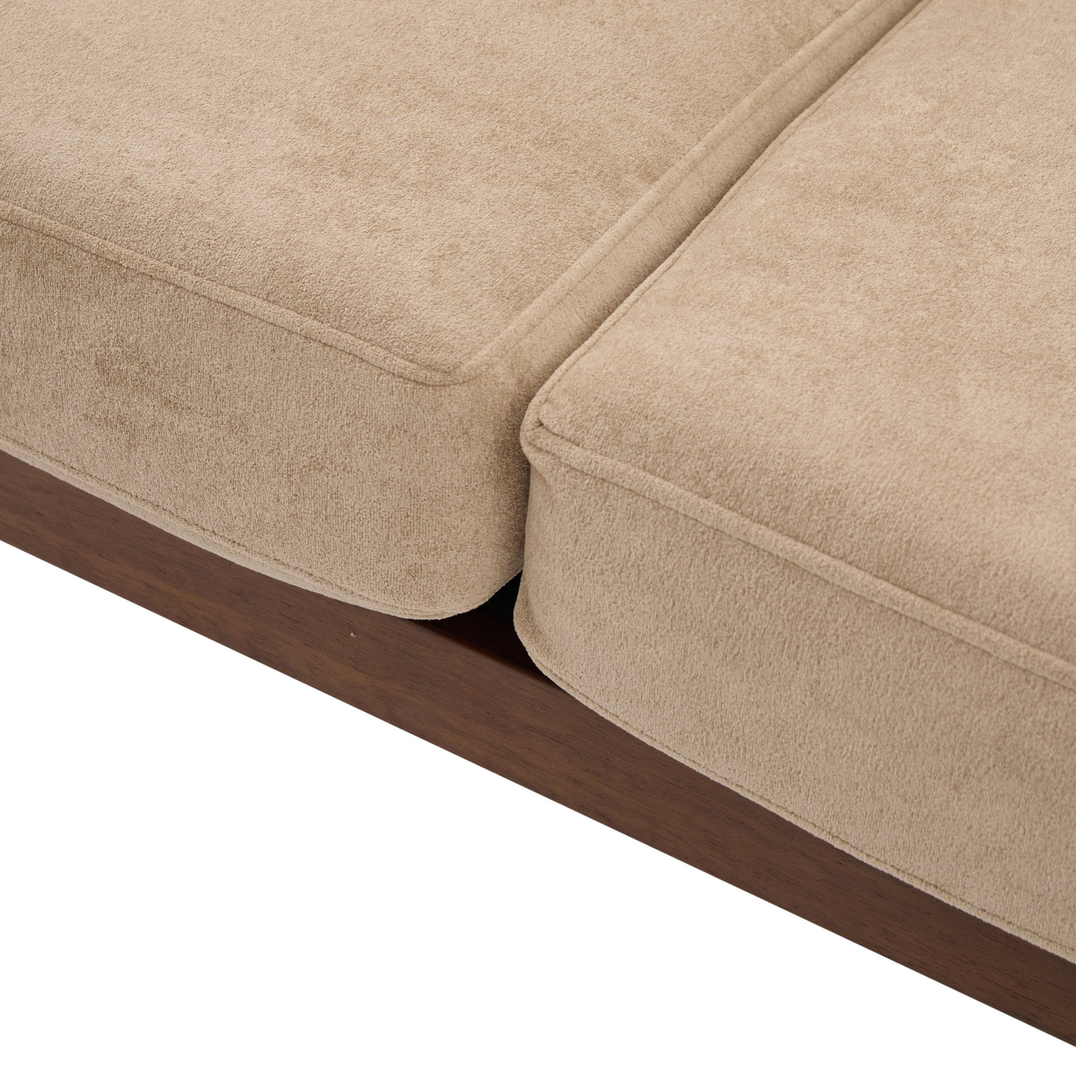 Christopher Knight Home Vintage 72“ Rattan 3-Seat Sofa with Solid Wood Frame, High-Rebound Cushions, Nomad