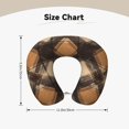 thumbnail image 3 of U-Shaped Pillow 11.8×9.8in With Pillow Core Comfortable Soft Invisible Zipper For Daily Travel Driving Office Sandybrown Buffalo Plaid Check Tartan Scotland_2, 3 of 8