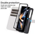 thumbnail image 2 of TECH CIRCLE Galaxy Z Fold 5 Case, Luxury Fashion PU Leather Shockproof Protective Case Magnetic with Shoulder/Wrist Strap Zipper S Pen Holder Wallet Cover for Samsung Galaxy Z Fold 5 7.6" 2023, White, 2 of 7