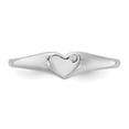 thumbnail image 5 of Auriga Fine Jewelry 925 Sterling Silver CZ Heart Signet Ring Size 7for Women, 5 of 6