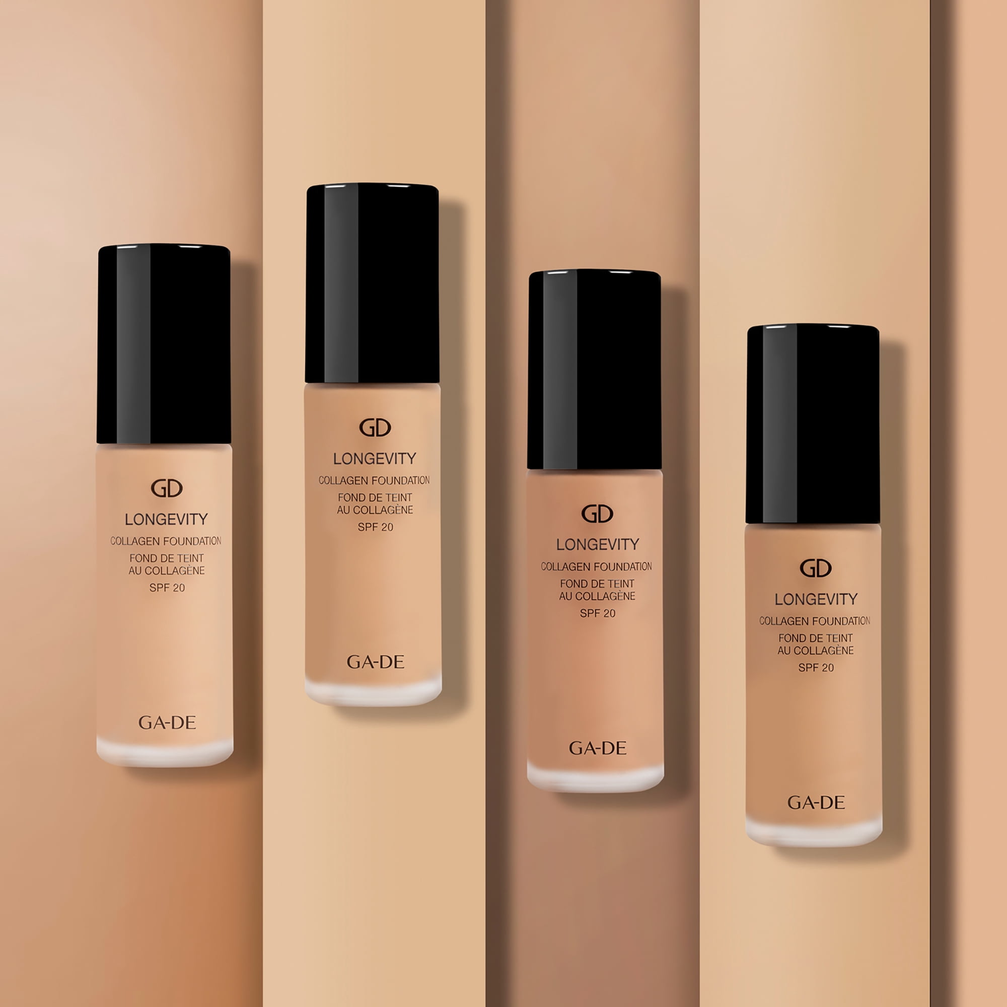 GA-DE Longevity Collagen Foundation 502, Liquid Foundation Makeup, 1 oz