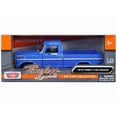 thumbnail image 1 of Coche fundido a presión Motormax 1972 Ford F-100 azul a escala 1:24, 1 of 1