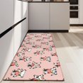 thumbnail image 4 of Pink Cow Bell Pattern Kitchen Rug Mat,Kitchen Runner Rugs Non Skid Washable,Decorative Kitchen Floor Mats for Kitchen,Sink,Laundry,17"X47", 4 of 5