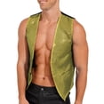 thumbnail image 2 of MSemis Glitter Sequins Waistcoat Open Front Jacket Sleeveless Coat Suit Vest Tops Costume Gold L, 2 of 6