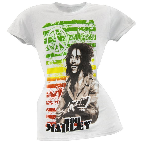 Bob Marley Women's Juniors One Love Flower Short Sleeve T Shirt