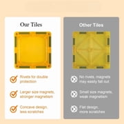 Magnetic Tiles 100 PCS , Educational Magnet BuildingToys, Magnet Puzzles Stacking Blocks for Boys Girls