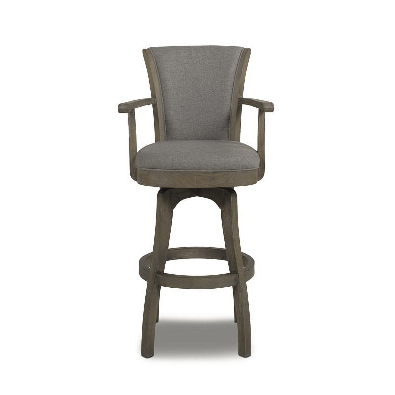 Jennifer Taylor Home Williams 31" Swivel Bar Stool with Armrests Heathered Grey