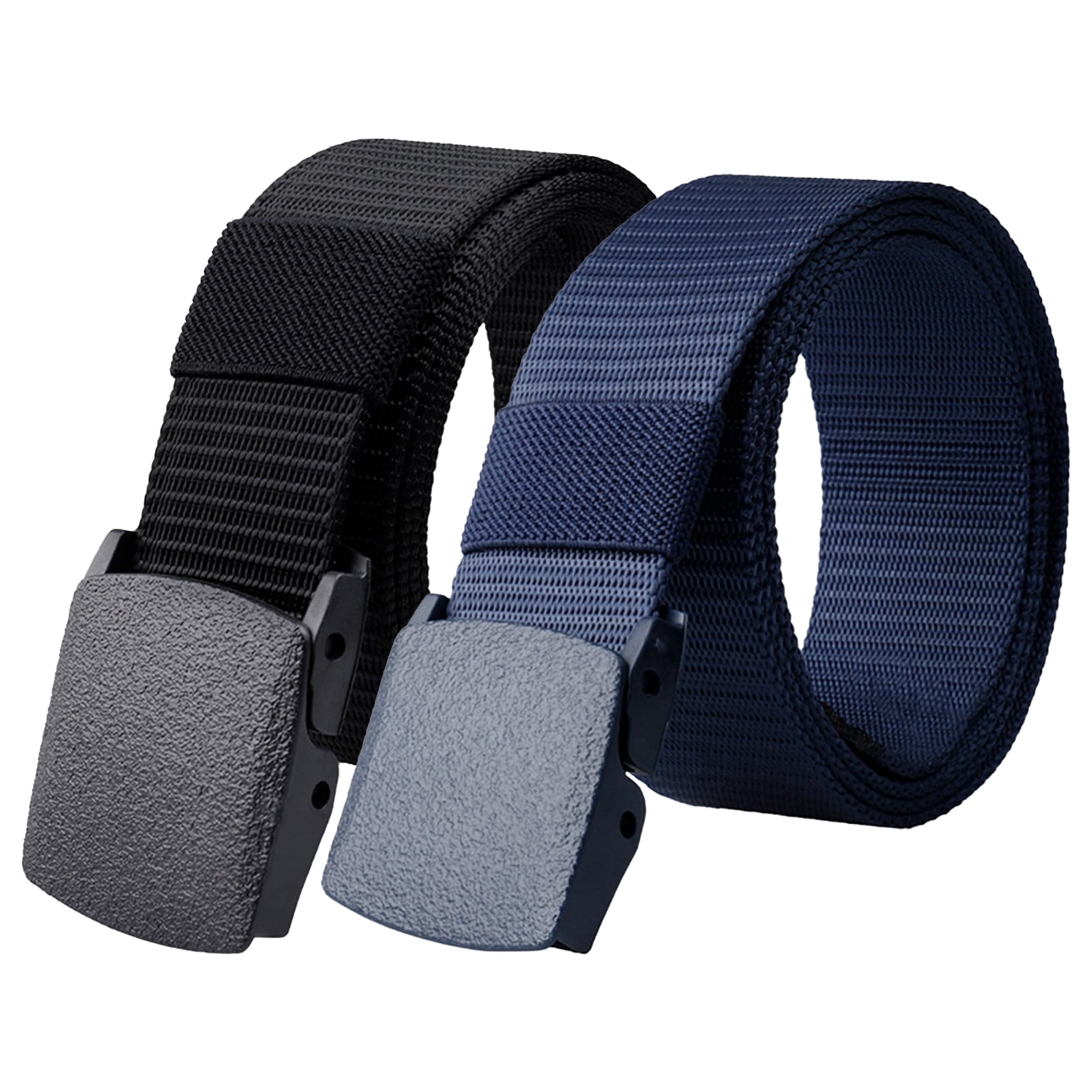 Men's Nylon Canvas Work Belt, 1.49 Inches Tactical Military Plastic 2 Pack 