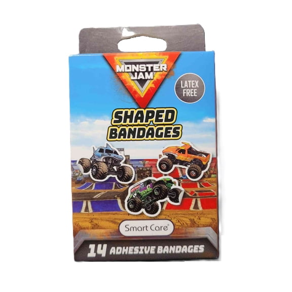 MONSTER JAM Shaped Bandages 14 Adhesive Bandages