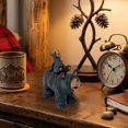 thumbnail image 2 of Resin Black Bear with Cub Riding on Back Figurine, Heartwarming Rustic Cabin Tabletop Decor, Woodland Animal Sculpture for Shelf and Desk, Wildlife Nursery Accessory and Mother’s Day Bear Gift, 2 of 9