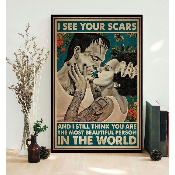 The Bride of Frankenstein I see your scars poster 11 x 17 Inch Poster