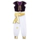 thumbnail image 4 of Trajes de príncipe árabe elegantes para niños, chaleco con mangas cortas y pantalones, disfraz de hada para fiesta de Halloween, carnaval, disfraz de cosplay, 4 of 5