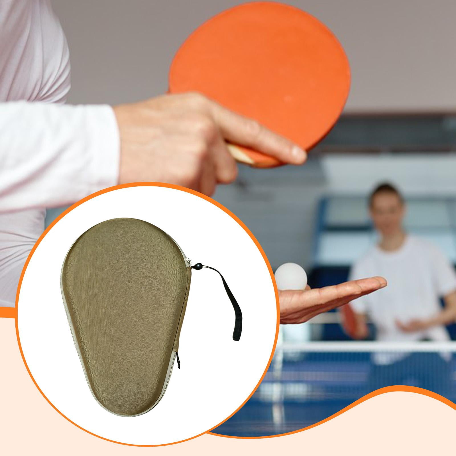 harayaa Table Tennis Racket Cover Paddle Case Easy to Carry Multi Scenario Organizer Portable Storage Bag for Sports Travel 28.5cmx19cm