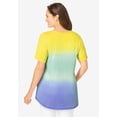 thumbnail image 3 of Woman Within Plus Size Short-Sleeve V-Neck Shirred Tee, 3 of 6