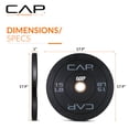 thumbnail image 4 of Juego de paragolpes olímpicos CAP Barbell Budget, 15 libras, par negro, 4 of 6