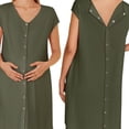 thumbnail image 1 of QJUHUNG Pyjama de Maternité avec Boutons Pyjama d'Accouchement/naissance/hôpital avec Poches, 1 of 7