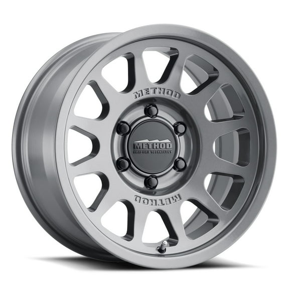 METHOD RACE MR703 BEAD GRIP 17X9 6X5.5 -12ET 130.81CB GLOSS TITANIUM WHEEL Fits select: 2000-2018 CHEVROLET SILVERADO, 1996-2023 TOYOTA TACOMA