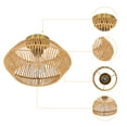 thumbnail image 5 of 60W Woven Rattan Ceiling Light Chandelier Gold Kitchen Island Light Fixture, 5 of 12
