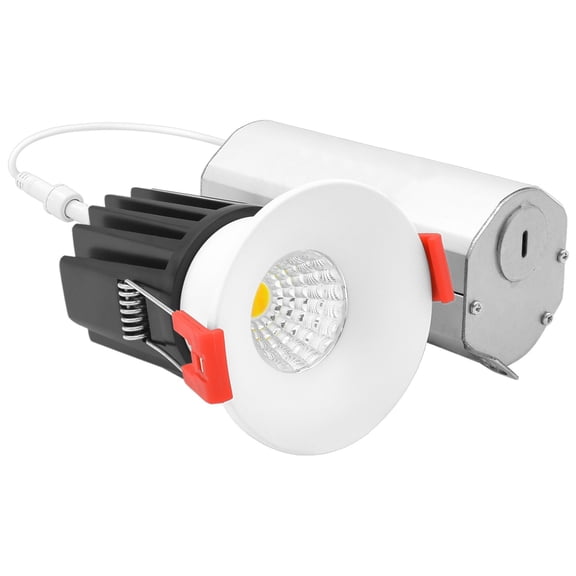 Luxrite 1 Inch LED Recessed Canless Regressed Light with J-Box, 9W, 5CCT, 800LM, Dimmable Spotlight, IC Rated ETL Listed