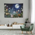 thumbnail image 2 of ONETECH  Aesthetic Moon Garden Tapestry Wall Hanging, Night Landscape with Colorful Plants Floral Tapestries for Bedroom Home Decor Multi Color, 2 of 7
