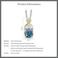 thumbnail image 4 of Gem Stone King 925 Silver and 10K Yellow Gold Pendant with Chain Persian Blue and White Moissanite (1.33 Cttw), 4 of 4