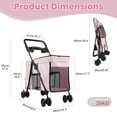 thumbnail image 5 of Dapmiu Pet Stroller for Small to Medium Dogs up to 55lbs, Foldable Dog Cart with Sunroof & 5 Windows, 360° Wheels, Dining Tray, Breathable and Safe, 5 of 8
