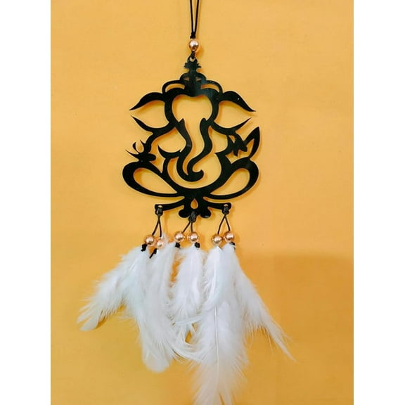 BishtHub Ganesha ji Car Hanging, Dream Catcher For Car, Car Mirror Hanging Accessories Interior Decoration Accessories - 6 Inches Length (Approx)