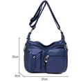 thumbnail image 3 of Soft Leather Crossbody Purse for Women Pocketbooks Waterproof Shoulder Bag Ladies Multi Pocket Crossbody Bag, 3 of 5