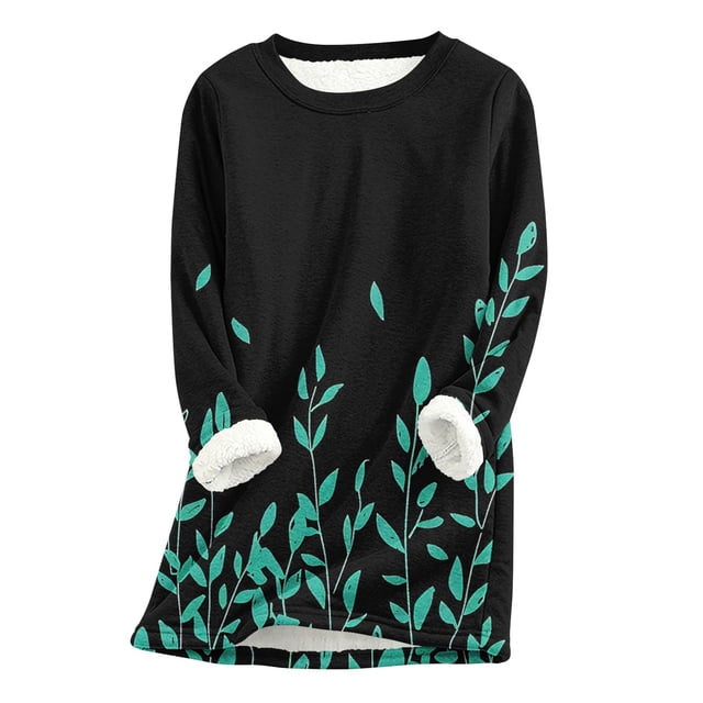 LMKIHUSA Chandails en Molleton Sherpa Boho pour Femmes, Imprimé Graphique Rétro, Chandail à Enfiler Décontracté Doublé en Molleton, Hauts Confortables à Manches Longues, Coupe Ample, Tenue de Détente 2025 Multicolore, TG
