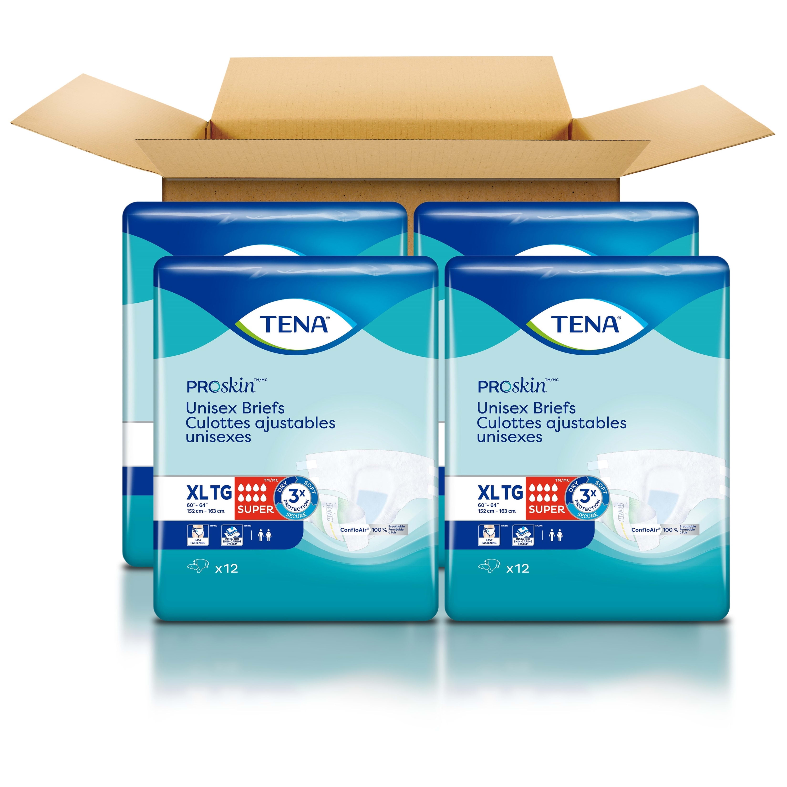 Tena ProSkin Unisex Adult Diapers, XLarge, 48 ct