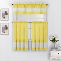 Live Love Laugh 3 Piece Printed Kitchen Window Curtain Valance & Tier Panels Set