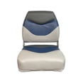 thumbnail image 2 of Boat Seat, Mid Back, Fold Down, Tracker Style 1011-ALDC Marble/Navy/Charcoal, 2 of 4