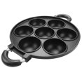 thumbnail image 4 of 7 Hole Cooking Cake Pan Cast Iron Omelette Pan Non-Stick Cooking Pot Breakfast Egg Cooker Cake Mold, 4 of 5