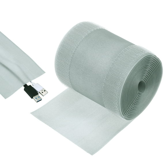 Carpet Cord Cover, 10ft Floor Cover Cord Strip Wire Protector Cable Management for Office Home, Grey