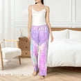 thumbnail image 2 of Fotbe Purple Sparkling Butterfly Women's Pajama Pants,Sleepwear Pants,Pj Bottoms Drawstring And Pockets-Small, 2 of 7