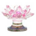 thumbnail image 3 of Candelabro de loto de cristal Candelero De De Lotus de la lámpara De Té De Cristal Budista De 7 Fanmusic Candelabro de loto de cristal, 3 of 7