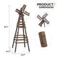 thumbnail image 2 of Zimtown 6ft Wooden Dutch Windmill Back Yard Decorations - Classic Old-Fashioned Windmill for Garden, Patio, 2 of 7