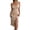 Beige, variant on JFHHQ Lake Dress Elegant Satin Dress for Women Summer Spring Low Cut Neckline Sleeveless Side Split Casual Party Wear M Blue