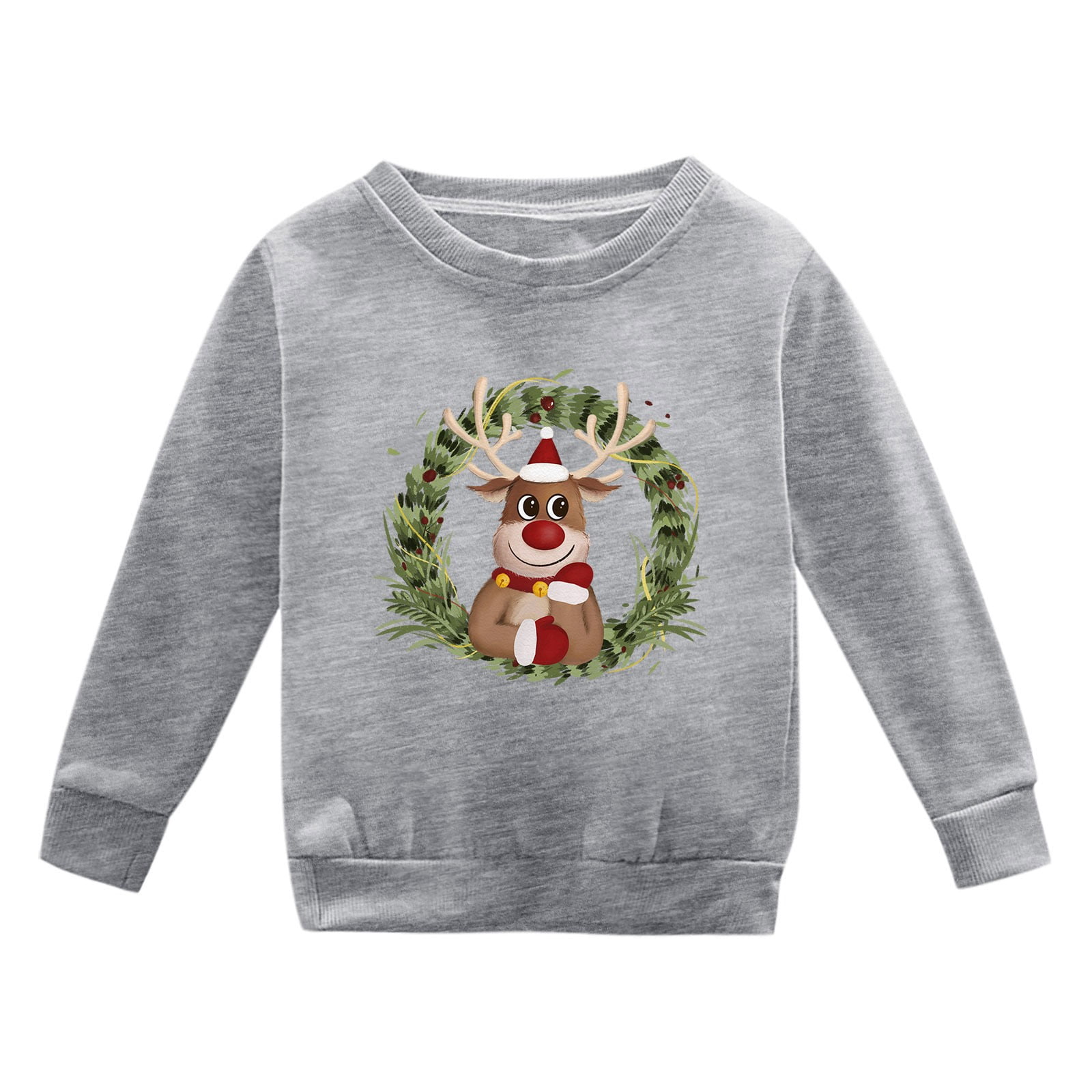 Sweat à Capuche De Noël Pour Fille - Imprimé Chevreuil Doré, Manches Longues, Parfait Pour Les Fêtes !