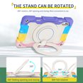 thumbnail image 4 of Kids Friendly Tablet Case for Lenovo Tab M9 (2023) with Portable Handle Folding Kickstand, Heavy Duty Cover with Pencil Holder Shockproof Four-Corners Protective Case, Rainbowpink, 4 of 7