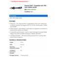 thumbnail image 2 of Steering Shaft - Compatible with 1998 - 2005 Cadillac DeVille - Dorman, 2 of 2