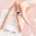 thumbnail image 3 of [CHE] Anillo De Mujer Exquisito Confort Ajuste Aleación Triple Luna Dios Promesa Regalo De Aniversario, 3 of 4