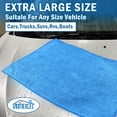 thumbnail image 3 of Toallas de microfibra para secar coches HOMEXCEL, paquete de 2 unidades, 80 x 60 cm, color azul, 3 of 7