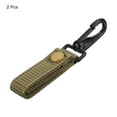 thumbnail image 3 of Unique Bargains Belt Keeper Key Ring, Nylon Webbing Strap Hanging Gear Buckle with Snap Key Holder, Khaki 2 Pack, 3 of 6