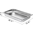 thumbnail image 3 of VEVORbrand Hotel Pans Full Size 2.5 Inch Deep, Steam Table Pan 6 Pack, 22 Gauge/0.8mm Thick Stainless Steel Hotel Pan Anti Jam Steam Table Pan, 3 of 9