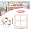 thumbnail image 2 of 20 Pcs Wooden Miniature Window Square Miniature Window Frame Mini Window Garden Ornaments Mini Furniture Window Frame for Miniatur Houses Decoration Furniture Acessories 2.8x2.8 inch, 2 of 9