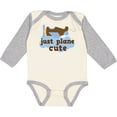 thumbnail image 3 of Inktastic Airplane Just Plane Cute Boys Long Sleeve Baby Bodysuit, 3 of 5