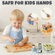 thumbnail image 3 of Set de cocina Dreamon Wooden Kids de 29 piezas con delantal y tabla, 3 of 8